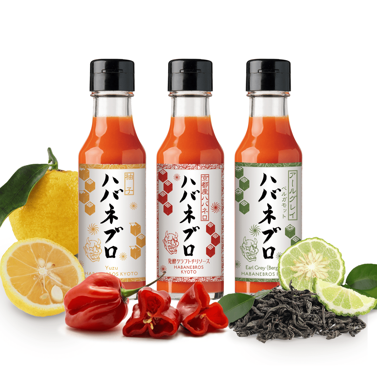 ハバネブロ３本セット (オリジナル・柚子・アールグレイ) 120ml x 4 - Habanebros